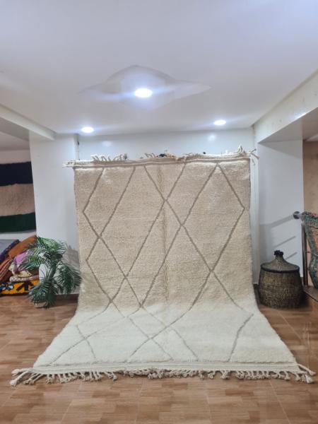 White Harzin Marokkaans handgemaakt tapijt